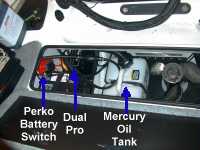 Perko switch, dual pro and reserve oil tank locations